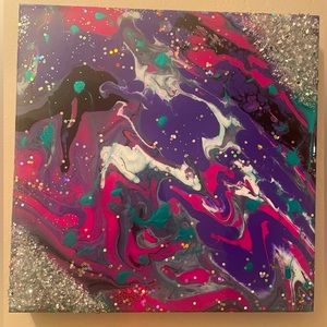 Fluid poured painting